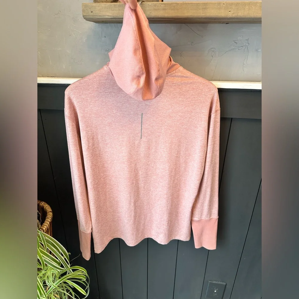 Women’s Nike Pink Heathered Nike Dri-Fit Element Running Long Sleeve Hoodie‎ L